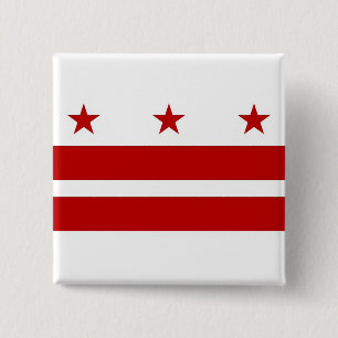 Button mit Flagge von Washington DC