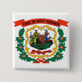Button mit Flagge von West Virginia (Vorderseite)
