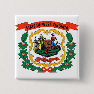 Button mit Flagge von West Virginia