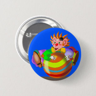 Button mit Happy Clown
