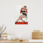 Button mit hohen Absätzen Poster (Küche)