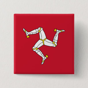 Button mit Isle of Man Flag, Vereinigtes Königreic