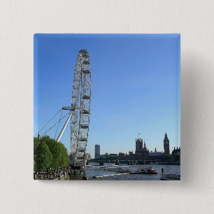 Button mit London Eye Ferris Wheel