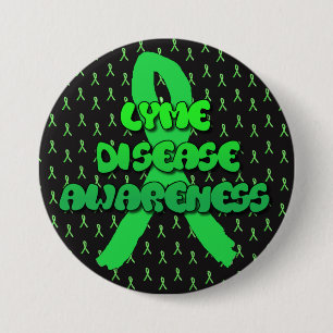 Button mit Lyme-Borreliose-Bewusstseins-Schleife