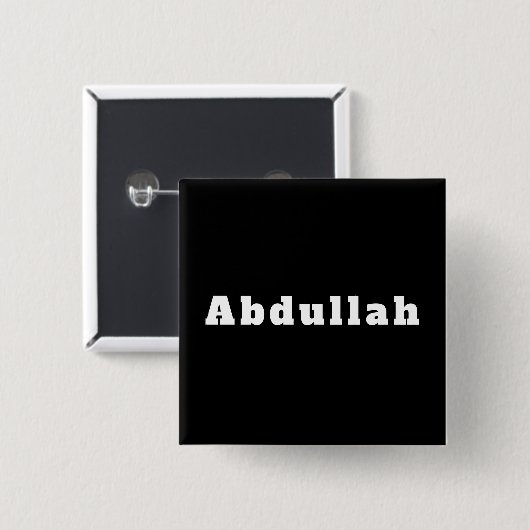 Button mit Namen Abdullah (Vorne & Hinten)