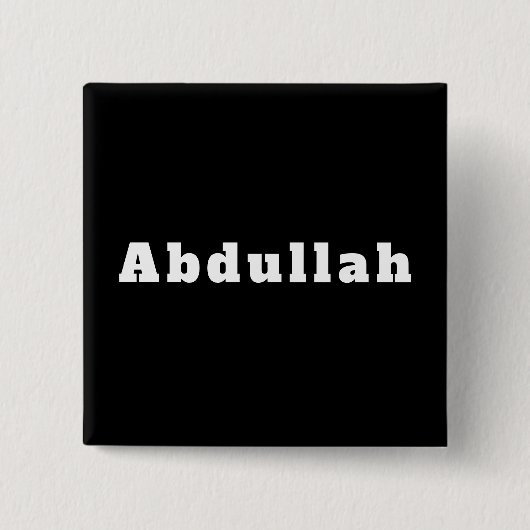 Button mit Namen Abdullah (Vorderseite)
