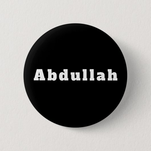 Button mit Namen Abdullah (Vorderseite)