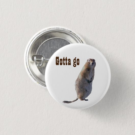 Button mit Präriehund (Vorne & Hinten)