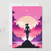 Button Moderne niedliche Jump Girl Gymnastik 10. G Einladung (Rückseite)