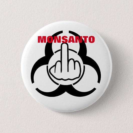 Button Monsanto Bio Hazard Gedreht (Vorderseite)