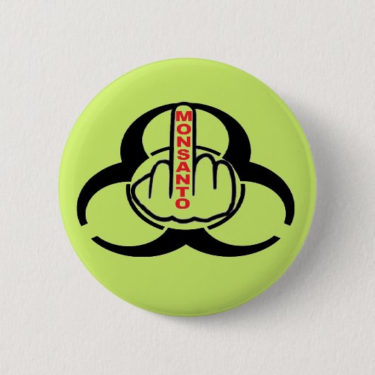 Button Monsanto Bio Hazard Gedreht (Vorderseite)