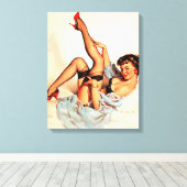 Button nach oben leinwanddruck (Insitu (Holzboden))