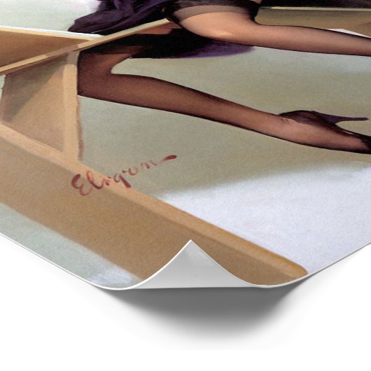 Button nach oben malen poster (Ecke)