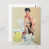 Button nach oben postkarte (Vorne/Hinten)