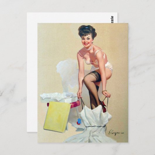 Button nach oben postkarte (Vorne/Hinten)