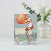 Button nach oben postkarte (Stehend Vorderseite)