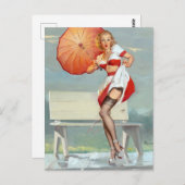 Button nach oben postkarte (Vorne/Hinten)