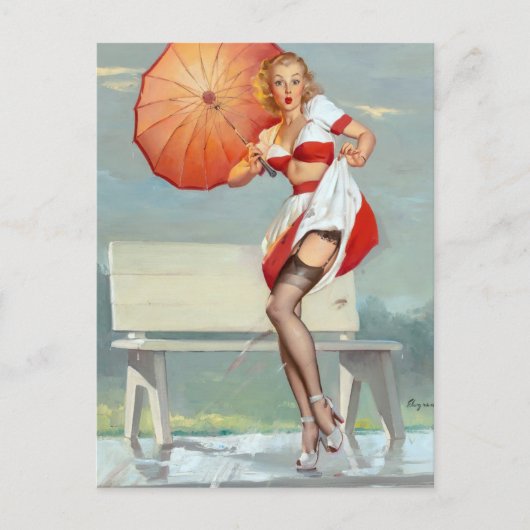 Button nach oben postkarte (Vorderseite)