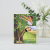 Button nach oben postkarte (Stehend Vorderseite)