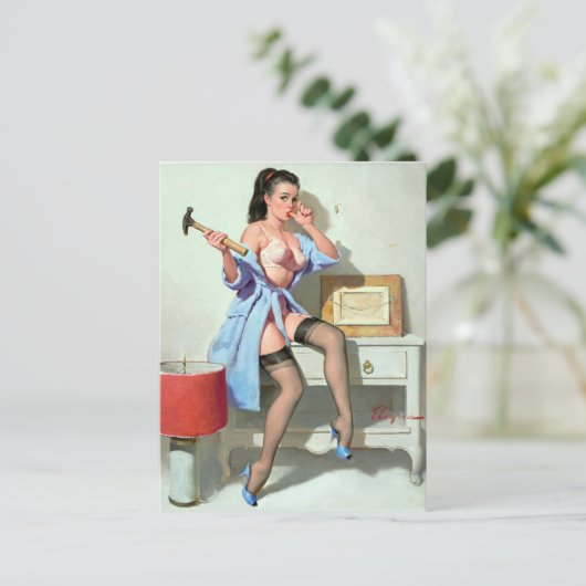 Button nach oben postkarte (Stehend Vorderseite)