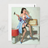 Button nach oben postkarte (Vorne/Hinten)