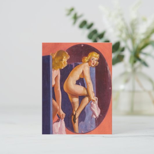 Button nach oben postkarte (Stehend Vorderseite)