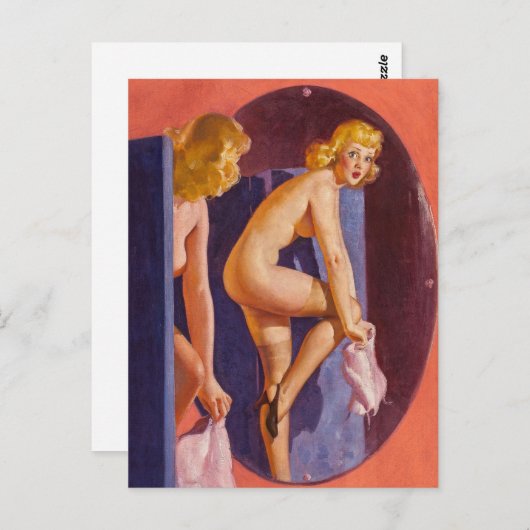 Button nach oben postkarte (Vorne/Hinten)