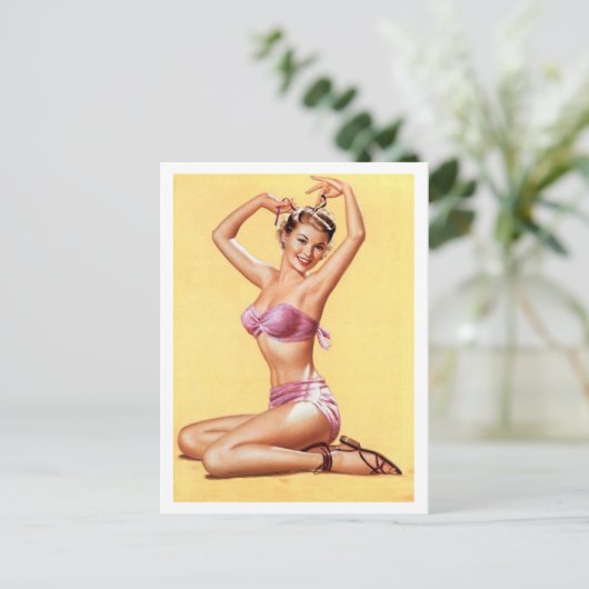 Button nach oben postkarte (Stehend Vorderseite)