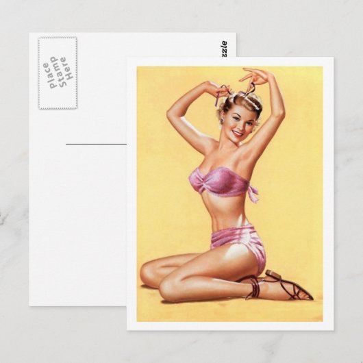 Button nach oben postkarte (Vorne/Hinten)