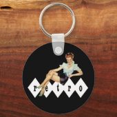 Button nach oben schlüsselanhänger (Vorderseite)