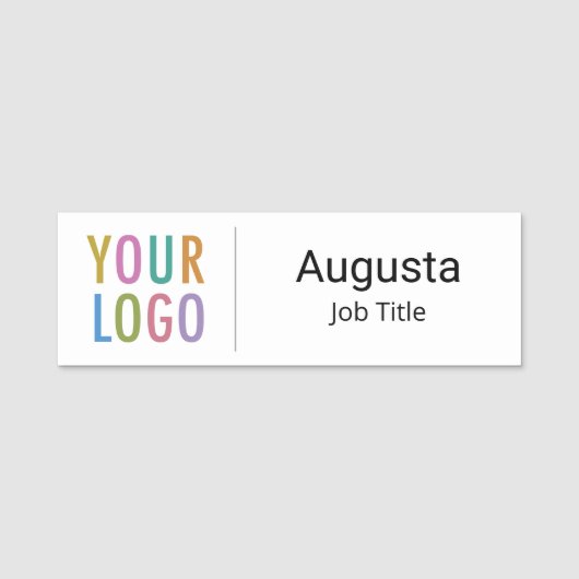 Button "Name des Mitarbeiters" Magnetic mit Firmen (Vorderseite)