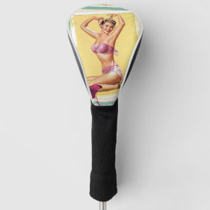 Button oben golf headcover