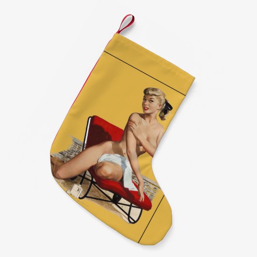 Button-oben Kleiner Weihnachtsstrumpf (Vorderansicht (hängend))