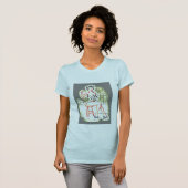 Button-oben Vintager T - Shirt (Badezimmer) (Vorne ganz)