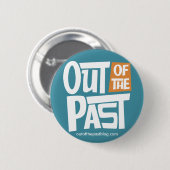 Button 'Out of the Past' - Blau (Vorne & Hinten)
