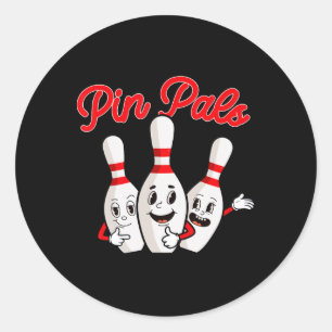 Button Pals - Bowling Bowler Runder Aufkleber