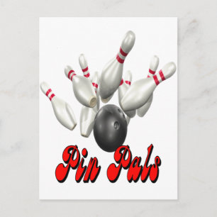 Button Pals Bowling Postkarte