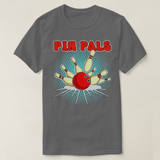 Button Pals für Bowlers Funny Bowling 1 T-Shirt (Design vorne)