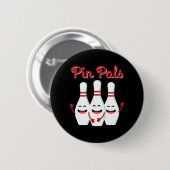 Button Pals Niedlicher Bowling für Männer Frauen u (Vorne & Hinten)