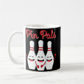 Button Pals Niedlicher Bowling für Männer Frauen u Kaffeetasse (Links)