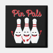 Button Pals Niedlicher Bowling für Männer Frauen u Magnet (Vorne)