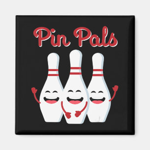 Button Pals Niedlicher Bowling für Männer Frauen u Magnet
