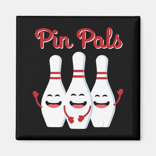 Button Pals Niedlicher Bowling für Männer Frauen u Magnet (Vorne)