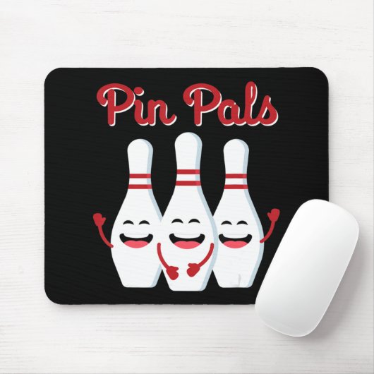 Button Pals Niedlicher Bowling für Männer Frauen u Mousepad (Mit Mouse)