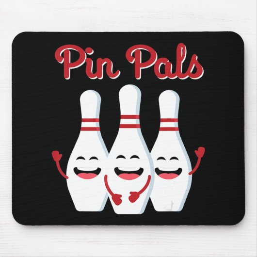 Button Pals Niedlicher Bowling für Männer Frauen u Mousepad (Vorne)