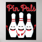 Button Pals Niedlicher Bowling für Männer Frauen u Poster (Vorne)