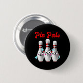 Button Pals Niedliches Bowling Shirt für Männer Fr (Vorne & Hinten)