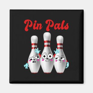 Button Pals Niedliches Bowling Shirt für Männer Fr Magnet