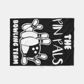 Button Pals Team Bowling Fleecedecke (Vorderseite (Horizontal))