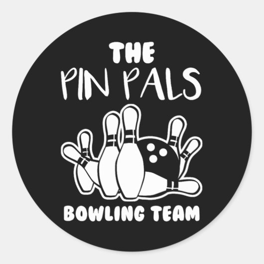 Button Pals Team Bowling Runder Aufkleber (Vorderseite)